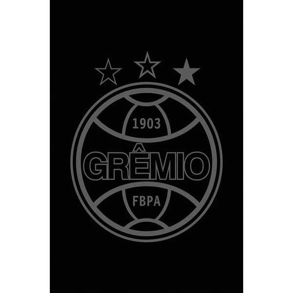 Toalha Social Academia e Mão Buettner Jacquard Veludo Futebol Gremio 33cmx50cm Preto