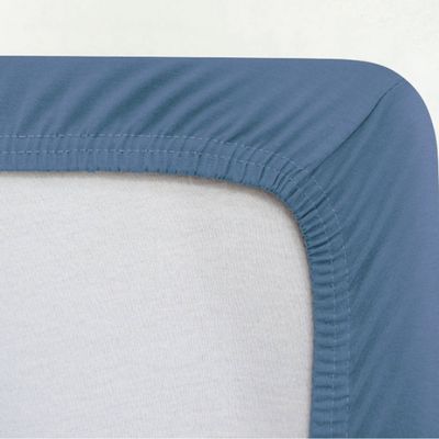 Lençol Avulso Buettner Queen Malha 100% Algodão Image com Elástico Azul