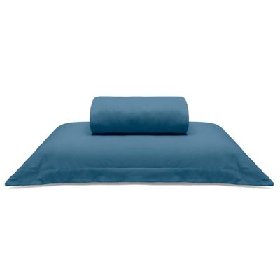 Jogo de Cama Buettner Solteiro Malha Liso 2 Peças Image Azul