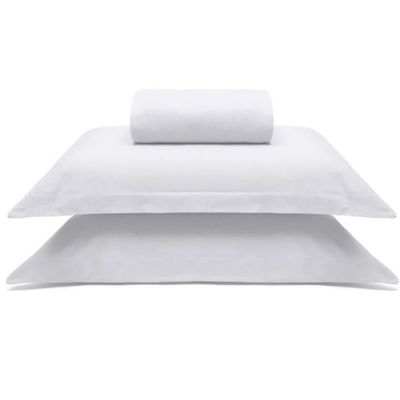 Jogo de Cama Buettner King Malha 100% Algodao Liso 3 Peças Image Branco