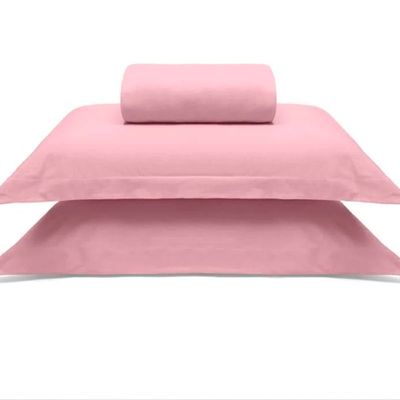 Jogo de Cama Buettner Casal Malha 100% Algodao Liso 3 Peças Image Rose