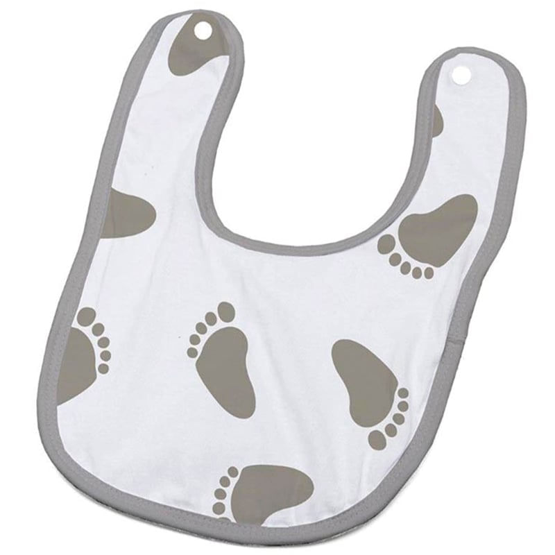Babador Tecebem Baby Kinder Impermeável C/ Botão Mia Cinza