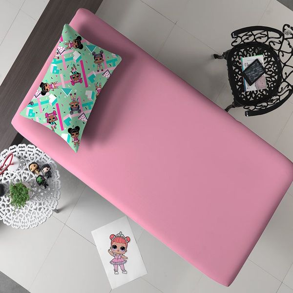 Jogo de Cama Solteiro Portallar Malha Misto 2pçs Lol Color/Rosa Prisma