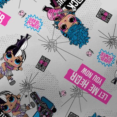 Fronha Portallar Malha Estampada Lol OMG Rock In Roll 48cmx68cm Cinza