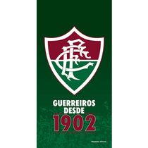 Toalha Praia Buettner Veludo Brasão Fluminense 70cm x 140m Verde