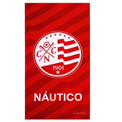 Toalha Praia Buettner Veludo Brasão Náutico 70cmx140m Vermelho