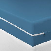 Capa Colchão Tecebem Solteiro Malha 100% Algodão Nice 88cmx188m30cm Oceano