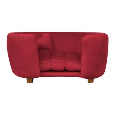 Cama Pet Poltrona Baby Hanna Veludo - Ssx Multicoisas Cor Vermelho
