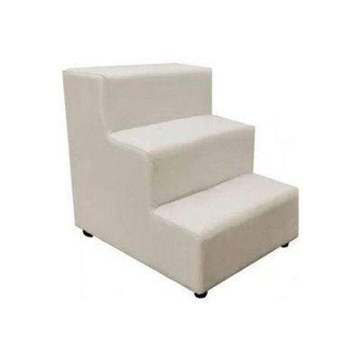 Escada Escadinha Pet Cachorro 3 Degraus Rampa Suede Dog Cor:bege