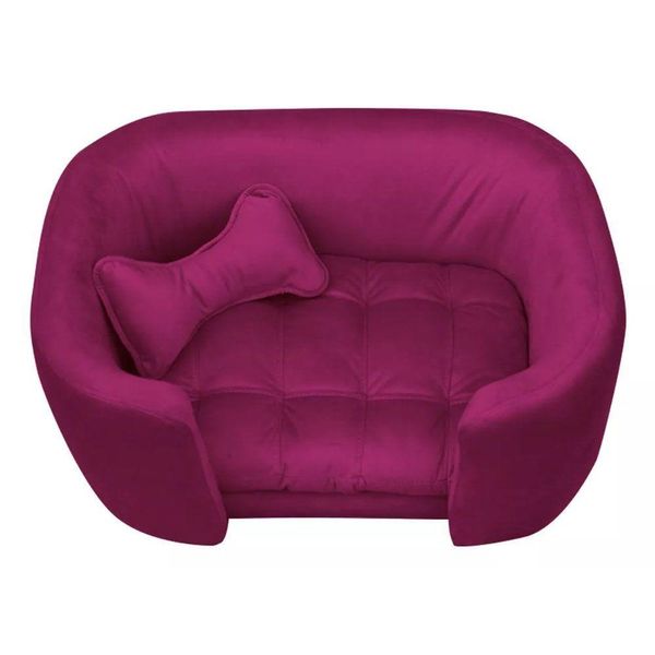 Cama Pet Poltrona Baby Hanna Veludo - Ssx Multicoisas Cor Marsala