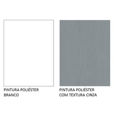 Guarda-roupa Casal Mônaco 3 Portas De Correr Branco/Cinza