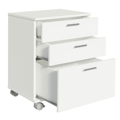 Gaveteiro Organizador Para Escritório 3 Gavetas Branco