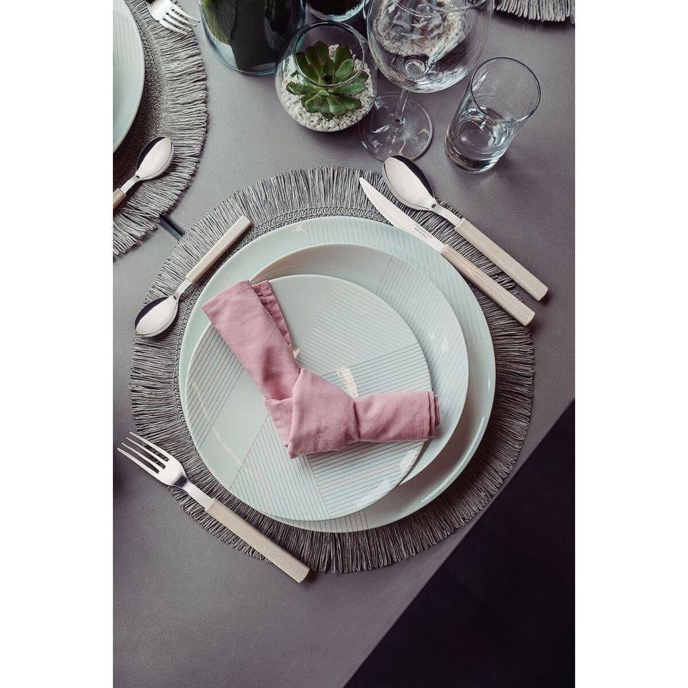 Prato Raso 28cm Grid Porcelana Estampado Tramontina