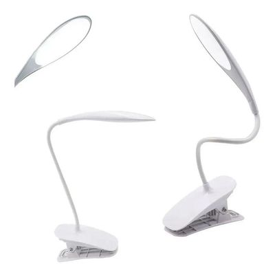 Luminária Mesa Led Grampo Garra Presilha Pregador Branco Garra