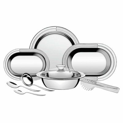 Kit Para Servir Tramontina Ciclo Em Aço Inox 8 Peças