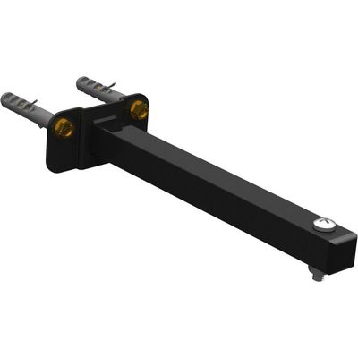 10 Suportes Refletor Base Reta Braço 20 Cm 10 Cjts - Preto