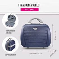 Frasqueira Select Listrado Horizontal Azul Jacki Design