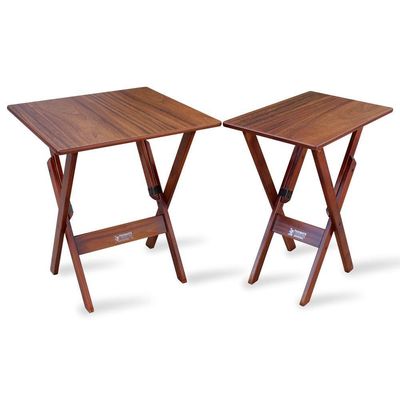 Conjunto De Mesa Dobrável 70x70 Com 4 Cadeiras Mais Mesa Aparador Imbu