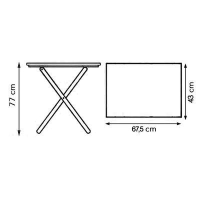 Conjunto De Mesa Dobrável 1,10x70 Com 6 Cadeiras Mais Mesa Aparador Pre Cor: Preto