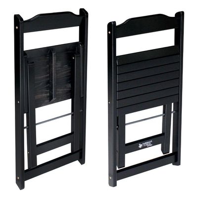 Jogo De Mesa Dobrável 60x60 Com 2 Cadeiras Decor Preto Cor: Preto