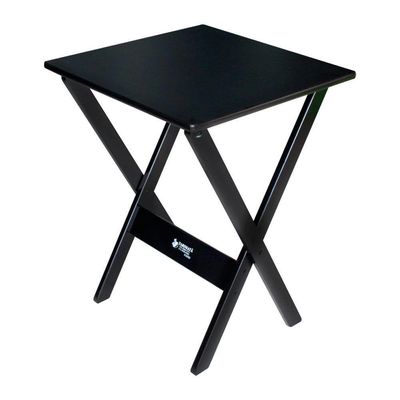 Jogo De Mesa Dobrável 60x60 Com 2 Cadeiras Decor Preto Cor: Preto
