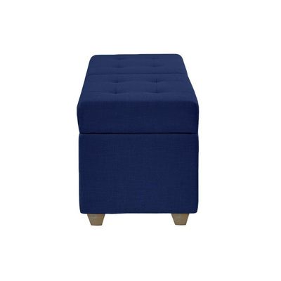 Recamier Bau Madri 1,20m Suede Azul Marinho - Inova Decor
