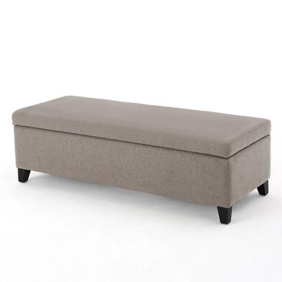 Recamier Bau Julia 1,40m Suede Bege - Inova Decor
