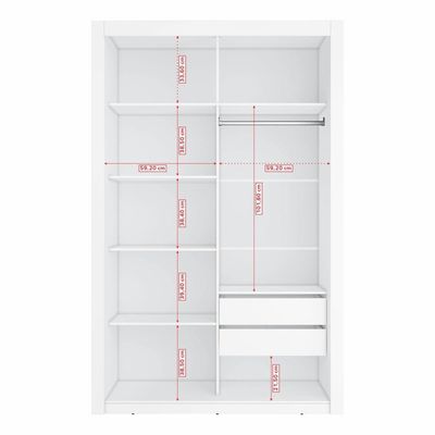 Closet Solteiro Premium 4 Gavetas Branco Amoudi Móveis Branco