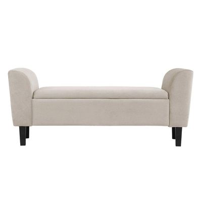 Recamier Bau Malibu 1,20m Suede Bege - Inova Decor
