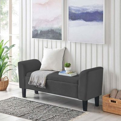 Recamier Bau Malibu 1,20m Suede Grafite - Inova Decor