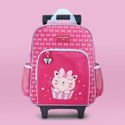 Conjunto De Mochila Com Rodinhas E Lancheira Térmica Infantil 4750ml Pink