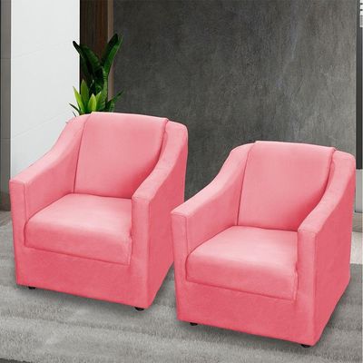 Kit 12 Poltronas Mila Pé De Plástico Cromado - Rosê Suede