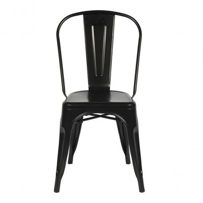 Cadeira Tolix Iron Aço Carbono Industrial - Preto