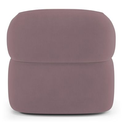 Poltrona Orgânica Giratória Living Glee Veludo Rosê - Desk Design
