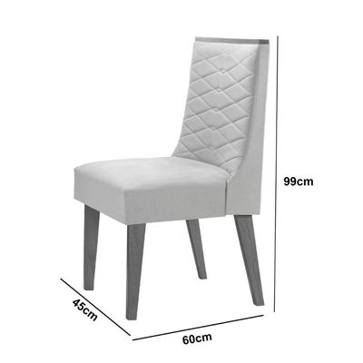 Mesa Evora 120 Mdf Canto Copo E Com 4 Cadeiras Safira Turim 07-naturalle-naturalle