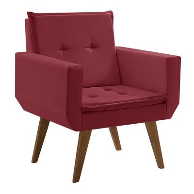 Poltrona Taurus 1 Lugar Tecido Suede Amarelo