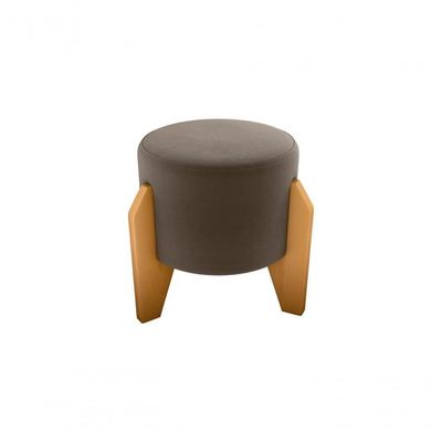 Puff Decorativo Descanso Luxo Orginal Premium Veludo Marrom Matrix