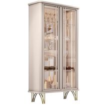 Kit Aparador Buffet Bar Living Santiago Com Cristaleira Adega Síria B01 Off White