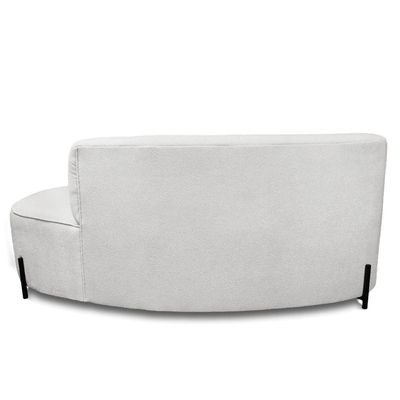 Sofá 4 Lugares Orgânico 220cm Pé Ferro Pto Morgan Bouclê L01 - D'rossi Cor Cinza