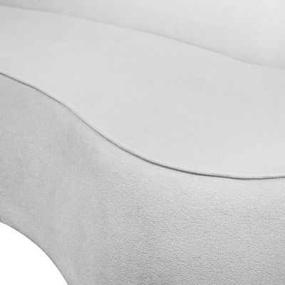 Sofá 4 Lugares Orgânico 220cm Pé Ferro Pto Morgan Bouclê L01 - D'rossi Cor Cinza