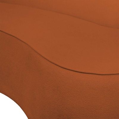 Sofá 2 Lugares Orgânico 140cm Pé Ferro Pto Morgan Bouclê L01 - D'rossi Cor Terra
