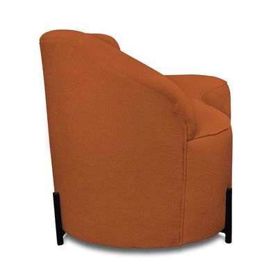 Sofá 2 Lugares Orgânico 140cm Pé Ferro Pto Morgan Bouclê L01 - D'rossi Cor Terra