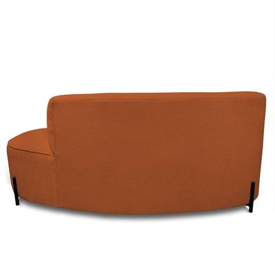 Sofá 2 Lugares Orgânico 140cm Pé Ferro Pto Morgan Bouclê L01 - D'rossi Cor Terra