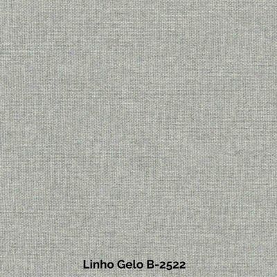 Sofá Tulip Orgânico 2,88m Em Linho Com Pés De Madeira Cor Gelo 2322