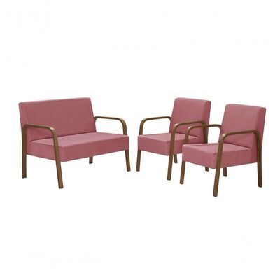 Conjunto Jade Braço Madeira Rosa