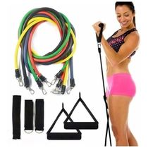 Kit Elásticos 11 Itens Treino Funcional Em Casa Pilates Yoga Musculação- Jt-003