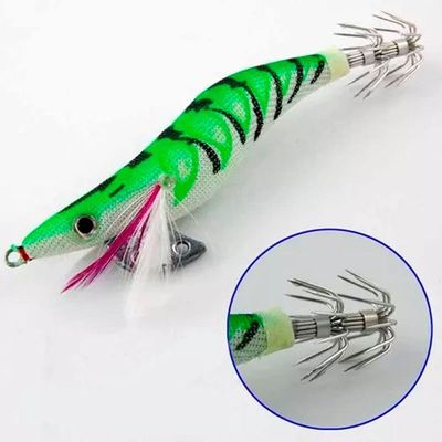Kit 4 Isca Artificial Zangarilho Escuro 13cm Pesca Lula 24 Fisgas