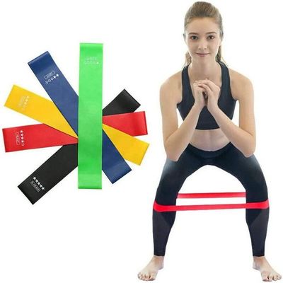 Kit 5 Faixas Elásticas Exercicios Em Casa Mini Band Extensor Academia Band Elasticos