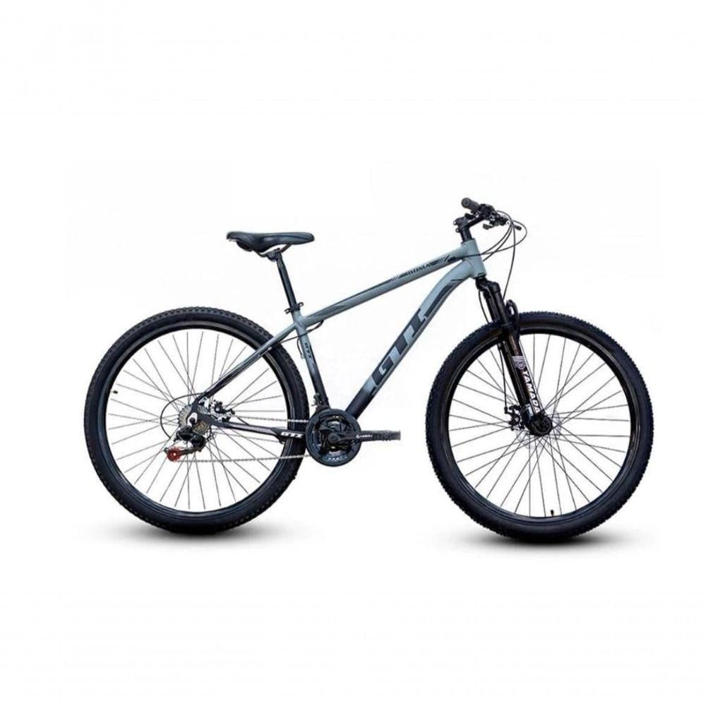 Bicicleta Aro 29 Gti 21v Câmbio Importado Cinza Adesivo Preto