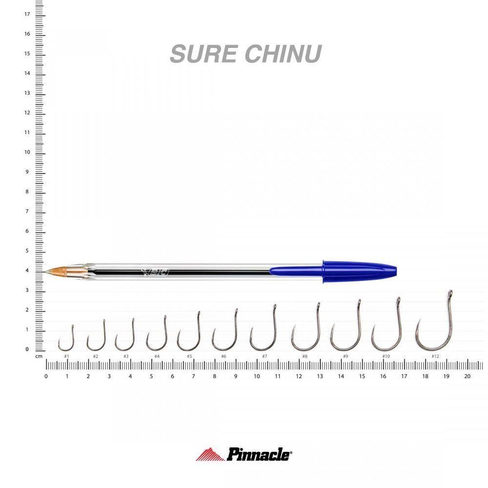 Anzol Sem Fisga Farpa Pinnacle Chinu Sure Black N01 C/20un